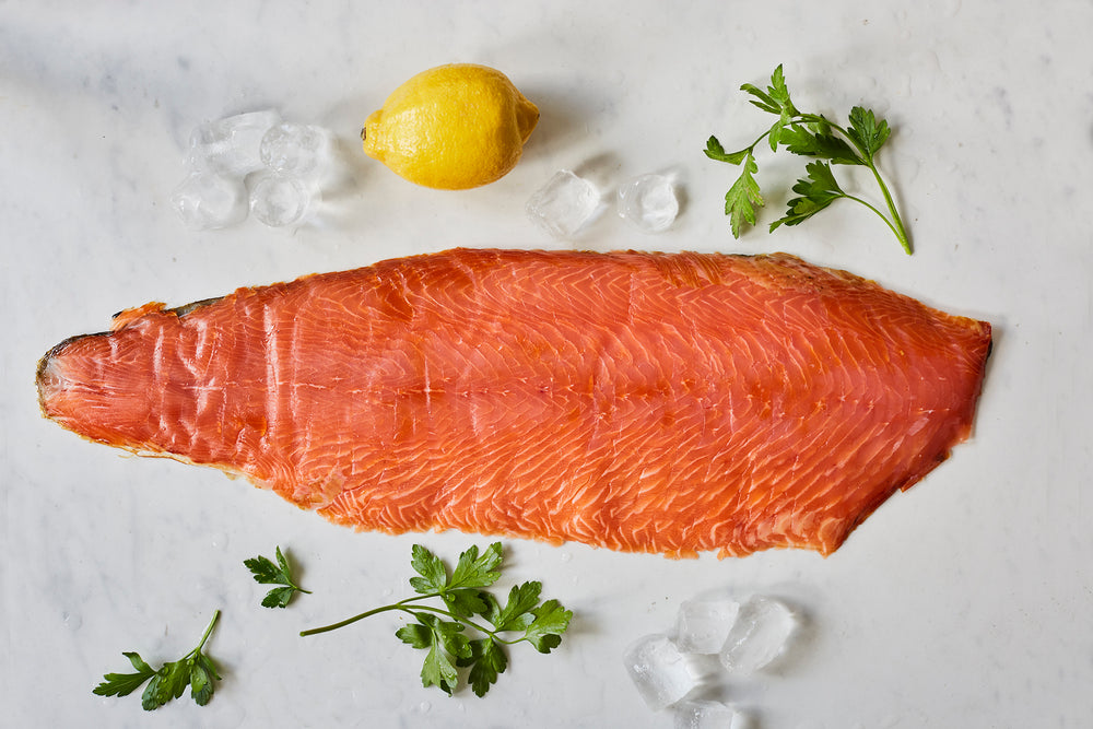 PGI Status London Cure Smoked Salmon Whole Fillet D-Cut Sliced